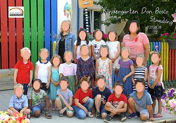 Kindergarten Schule Gruppenfoto Fotografie