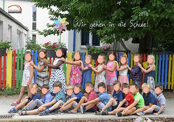 Kindergarten Schule Fotografie Gruppenfoto