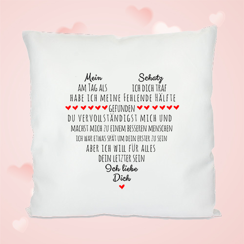 Liebeserklärung- Foto-Kissen für Sie